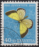 1950 Schweiz Pro Juventute ° Zum:CH J137,Yt:CH 506, Mi:CH 554, Moorgelbling, Schmetterling - Oblitérés