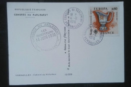 ► Oblitération Cachet Cabinet Du Président    VERSAILLES 1976  Timbre Europa 0,80 - Commemorative Postmarks