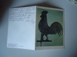 UNITED STATES  POSTCARDS  ROOSTER 1967  BIRDS  FOR MORE PURCHASES 10% DISCOUNT - Oiseaux