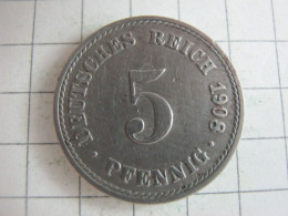 Germany 5 Pfennig 1908 A - 5 Pfennig