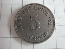 Germany 5 Pfennig 1911 A - 5 Pfennig