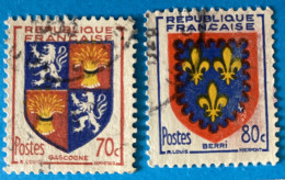 France 1953 : Armoiries De Provinces (Au Profit De La Croix-VI) N° 958 à 959 Oblitéré - Gebraucht