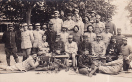 Carte Photo De Militaires Avec Mitrailleuses - Otros & Sin Clasificación