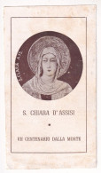 Santa Chiara D'Assisi VII° Centenario Delle Morte- Vecchio Santino - Rif. S417 - Godsdienst & Esoterisme