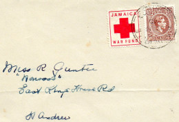 JAMAICA.1940. RARE VIGNETTE "WAR FUND". CROIX-ROUGE. - Jamaïque (...-1961)