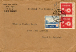 JAPON.1934.LETTRE Pour HOLLAND VIA SIBERIE. CROIX-ROUGE. - Covers & Documents