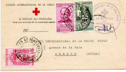 VENEZUELA.1956.  CROIX-ROUGE.POUR LE COMITE INTERNATIONAL DE LA CROIX-ROUGE.GENEVE (SUISSE) - Venezuela