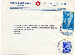 ISRAEL.1955.  "MAGEN DAVID ADOM".CROIX-ROUGE. - Lettres & Documents