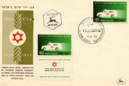 ISRAEL.1955.  "MAGEN DAVID ADOM".FDC CROIX-ROUGE. - Storia Postale