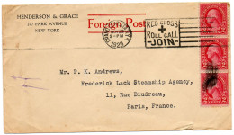ETATS-UNIS.1929."WASHINGTON" .LETTRE Pour  FRANCE. CROIX-ROUGE - Cruz Roja