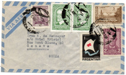 ARGENTINE.1959. THEMES:CROIX-ROUGE.ANIMAUX.PERSONNALITES..LETTRE Pour SUISSE. - Briefe U. Dokumente