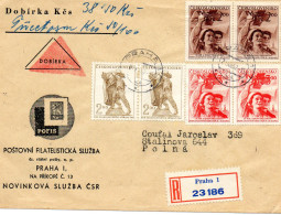 TCHECOSLOVAQUIE.1952. "DOBIRKA KCS ... CONTRE REMBOURSEMENT. CROIX-ROUGE. - Lettres & Documents