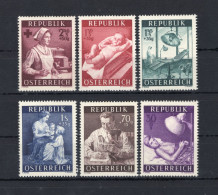 1954 AUSTRIA SET MNH ** 832/837 A Profitto Della Pubblica Sanità - Unused Stamps