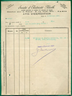75 Paris Société D' Électricité Alioth Avis D' Expédition De Bâle ( Suisse ) 8 Février 1908 - Electricité & Gaz