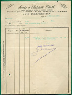 75 Paris Société D' Électricité Alioth Avis D' Expédition De Bâle ( Suisse ) 8 Février 1908 - Elektriciteit En Gas