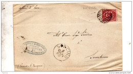 1890  LETTERA CON ANNULLO SONCINO   CREMONA - Marcophilie