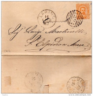1880 LETTERA CON ANNULLO LARINO CAMPOBASSO - Poststempel