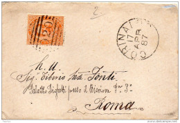 1887 LETTERA  CON ANNULLO CORINALDO ANCONA - Poststempel