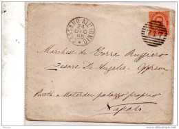 1881  LETTERA CON ANNULLO GASPERINA CATANZARO + DIOCESI DI SQUILLACE - Marcophilie