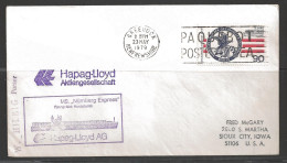 1979 Paquebot Cover, Germany Stamp Used In Greenock, Renfrewshire, UK - Brieven En Documenten