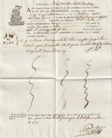 LETTRE. CONNAISSEMENT. 12 DEC 1811. CANNES. AU HAVRE PAR ROUBAUD-LUCE DE GRASSE. BAT. LA TARTANE. CAPIT. PRAT - Historical Documents