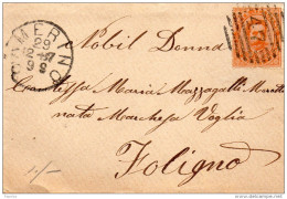 1887  LETTERA CON ANNULLO CAMERINO MACERATA - Storia Postale