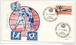 1960 LETTERA CON ANNULLO GIOCHI DELLA XVII OLIMPIADE ROMA - FDC