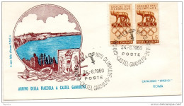 1960 LETTERA CON ANNULLO GIOCHI DELLA XVII OLIMPIADE ROMA - FDC