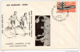 1960 LETTERA CON ANNULLO GIOCHI DELLA XVII OLIMPIADE ROMA - FDC