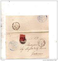 1889  LETTERA CON ANNULLO SOMERIA SIMERI CATANZARO - Storia Postale