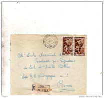 1955 LETTERA RACCOMANDATA CON ANNULLO SIENA - 1946-60: Marcophilie