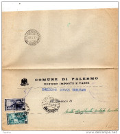 1953 LETTERA CON ANNULLO PALERMO + S.MARGHERITA BELICE  AGRIGENTO - 1946-60: Poststempel