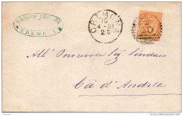 1881  LETTERA CON ANNULLO CREMONA - Storia Postale