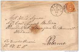 1885  LETTERA CON ANNULLO MELDOLA CESENA - Storia Postale
