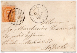 1882 LETTERA CON ANNULLO GROTTAMINARDA AVELLINO - Storia Postale