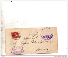 1884  LETTERA CON ANNULLO ARPINO FROSINONE - Marcophilie