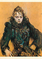 Art - Peinture - Henri De Toulouse Lautrec - La Femme Au Boa Noir, 1892 - CPM - Voir Scans Recto-Verso - Peintures & Tableaux