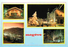 74 - Mégève - Vue De Nuit - Multivues - CPM - Voir Scans Recto-Verso - Megève