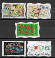 France 2012  Oblitéré Autoadhésif  N°  765  - 770 - 772  - 773 - 774   -     Meilleurs Voeux - Used Stamps