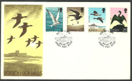 JERSEY 1975 FDC COVER - Birds - Jersey