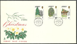 JERSEY 1981 FDC COVER - Christmas - Jersey