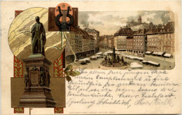 Graz - Litho - Prägekarte - Graz