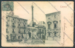 Catania Città Elefante PIEGA RIPARATA Cartolina ZB8756 - Catania