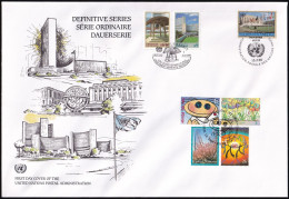 UNO NEW YORK - WIEN - GENF 1998 TRIO-FDC Dauerserie - Gemeinschaftsausgaben New York/Genf/Wien