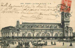 75 - Paris - Gare De Lyon - Animée - Correspondance - CPA - Oblitération Ronde De 1910 - Voir Scans Recto-Verso - Metro, Estaciones