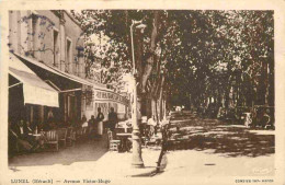 34 - Lunel - Avenue Victor-Hugo - Animée - CPA - Oblitération Ronde De 1942 - Voir Scans Recto-Verso - Lunel