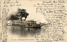 Lichtkarte - St. Louis Mississippi River Steamer - Contre La Lumière