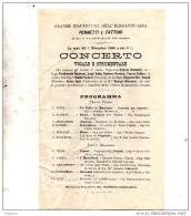 1885 CONCERTO VOCALE E STRUMENTALE - Programma's