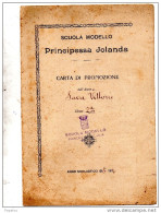 1915/16 SCUOLA MODELLO PRINCIPESSA JOLANDA NAPOLI - Diplome Und Schulzeugnisse