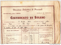 1935 POZZUOLI PAGELLA - Diplome Und Schulzeugnisse